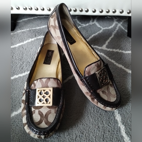 Vintage Coach Logo Monogram Loafers Moccasins - Picture 7 of 16